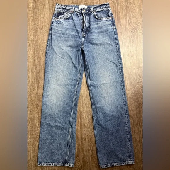 Reformation Jeans Women’s Size 29 High Rise Straight Leg Blue Denim Sustainable - Picture 1 of 4